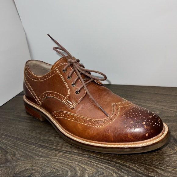 Sperry Shoes Men Size 10 Oxford Brown Leather Dress Boat - Picture 10 of 14